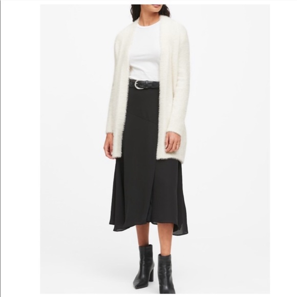 banana republic fuzzy cardigan